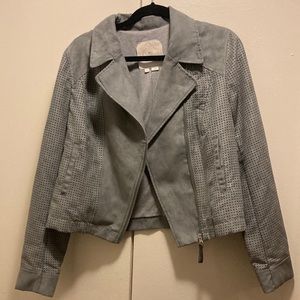 Cute gray moto jacket